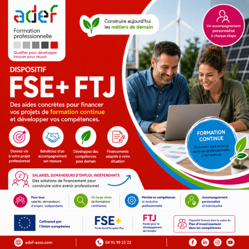 ADEF Formation Professionnelle – Découvrez l’offre de formation continue 2025-2026 : bâtiment, commerce, gestion, électrotechnique, optique, prothèse dentaire, céramique et graphisme, avec accompagnement au financement et à l’insertion professionnelle.
