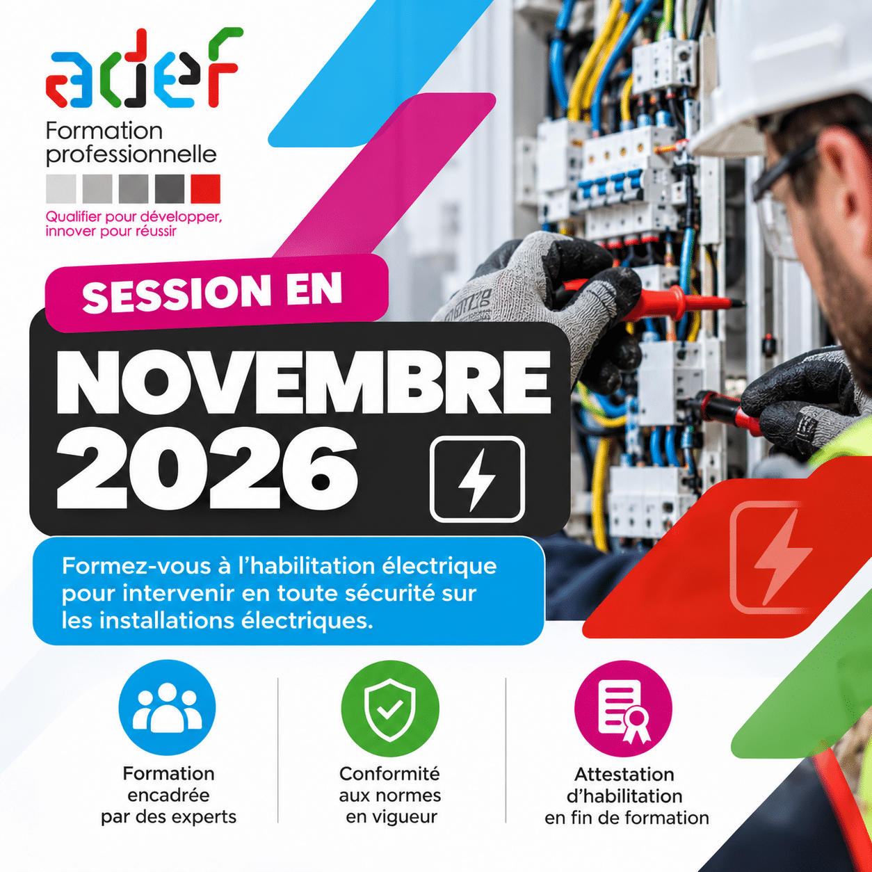 Formation habilitation électrique ADEF Novembre 2026